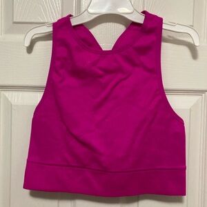 *VS Pink Fuchsia Women's Cropped XL Racerback Sleeveless XL Sports Top #IR